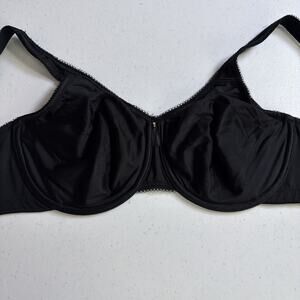 Wacoal Women's 32DDD Basic Beauty Underwire Bra Black 32F 855192 full coverage